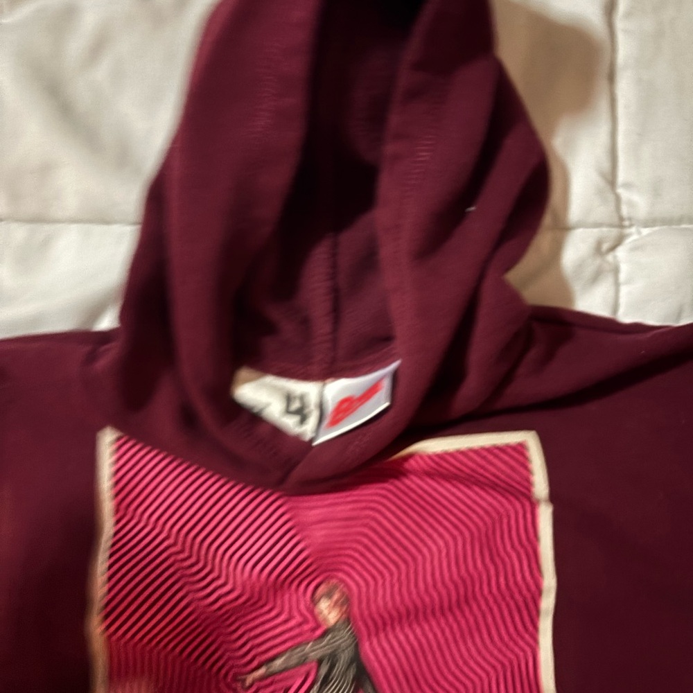 Burgundy Graphic Hoodie